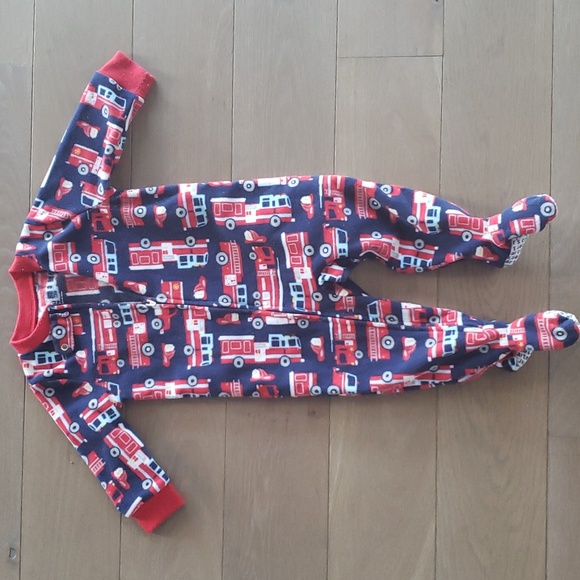 3/$18 - Carter's Firetruck Fleece Onesie - Picture 1 of 2